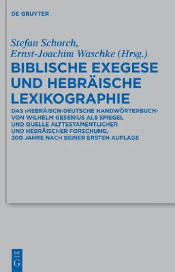 Cover of Biblische Exegese Und Hebräische Lexikographie