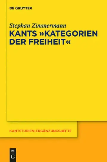 Cover of Kants "Kategorien der Freiheit"