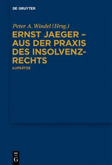 Cover of Ernst Jaeger - Aus Der PRAXIS Des Insolvenzrechts
