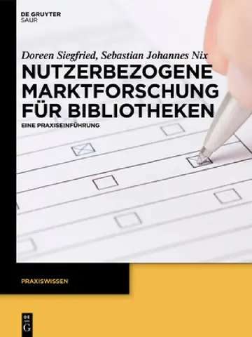 Cover of Nutzerbezogene Marktforschung Für Bibliotheken