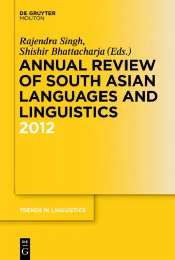 Cover of Annual Review of South Asian Languages and Linguistics