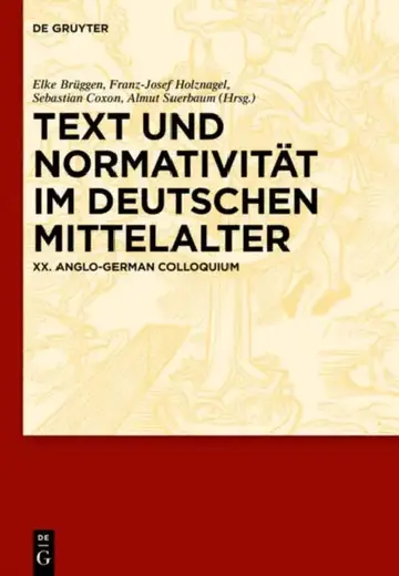 Cover of Text und Normativität im deutschen Mittelalter