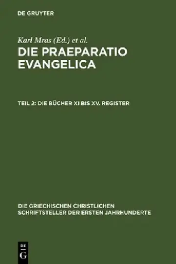 Cover of Die Praeparatio Evangelica. Teil 2