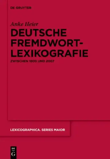 Cover of Deutsche Fremdwortlexikografie zwischen 1800 und 2007