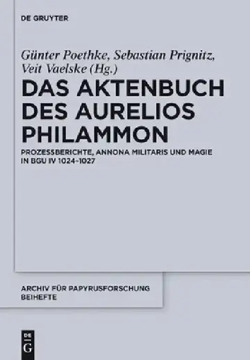 Cover of Das Aktenbuch des Aurelios Philammon