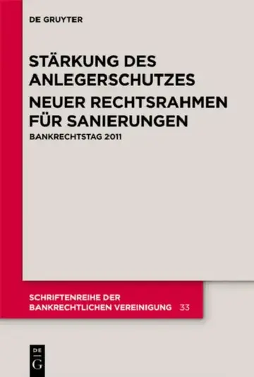 Cover of Stärkung des Anlegerschutzes. Neuer Rechtsrahmen für Sanierungen.