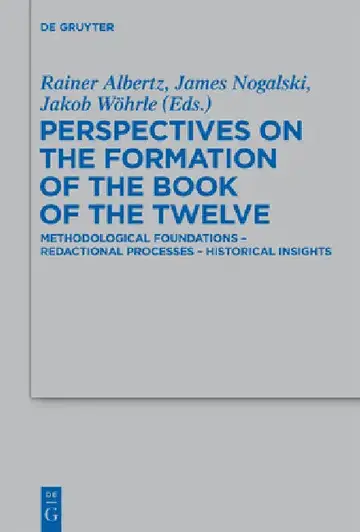 Cover of Perspectives on the Formation of the Book of the Twelve