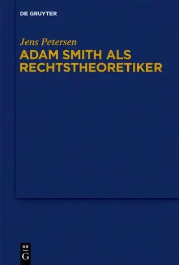Cover of Adam Smith als Rechtstheoretiker
