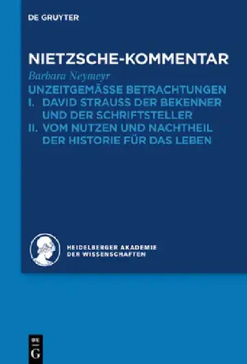 Cover of Kommentar Zu Nietzsches Unzeitgemässen Betrachtungen