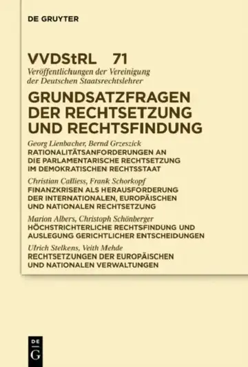 Cover of Grundsatzfragen der Rechtsetzung und Rechtsfindung