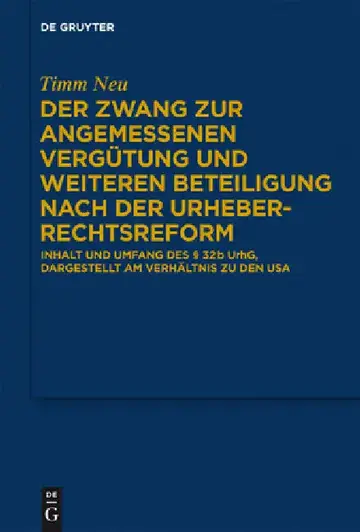 Cover of Der Zwang Zur Angemessenen Vergütung Und Weiteren Beteiligung Nach Der Urheberrechtsreform