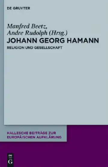 Cover of Johann Georg Hamann
