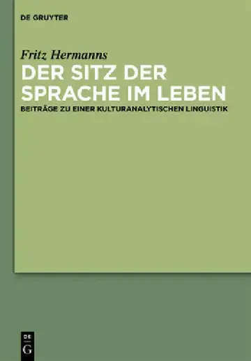 Cover of Der Sitz der Sprache im Leben