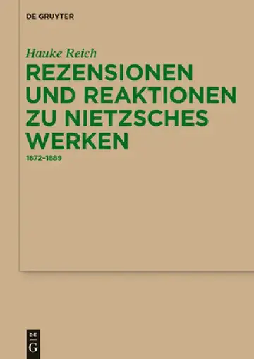 Cover of Rezensionen und Reaktionen zu Nietzsches Werken