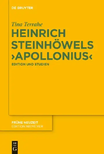 Cover of Heinrich Steinhöwels 'Apollonius'