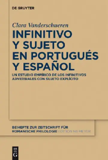 Cover of Infinitivo Y Sujeto En Portugués Y Español