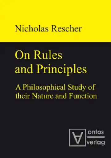 Cover of On Rules and Principles