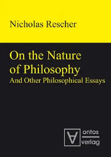 Cover of On the Nature of Philosophy and Other Philosophical Essays
