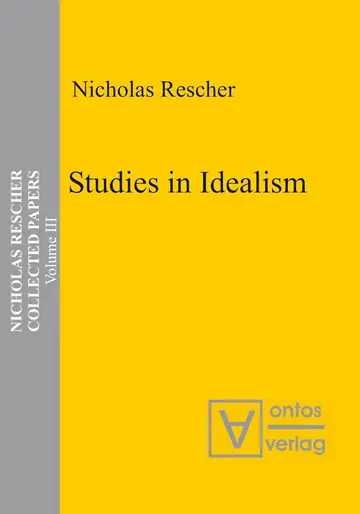 Cover of Studies in Idealism
