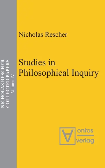 Cover of Studies in Philosophical Inquiry
