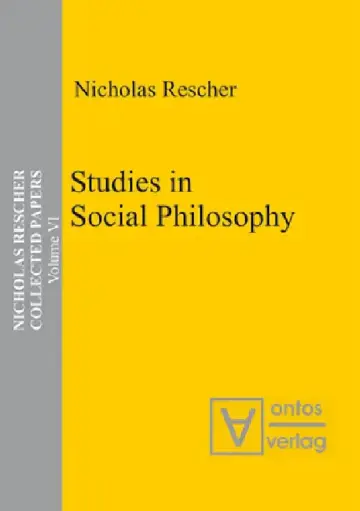 Cover of Studies in Social Philosophy