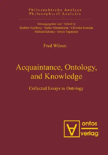 Cover of Acquaintance, Ontology, and Knowledge