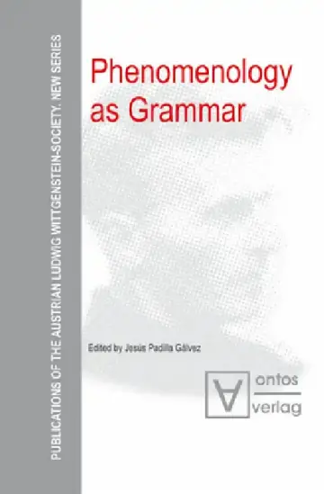 Cover of Phenomenology as Grammar