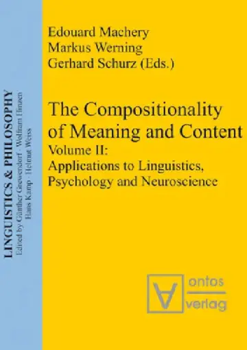 Cover of Applications to Linguistics, Psychology and Neuroscience