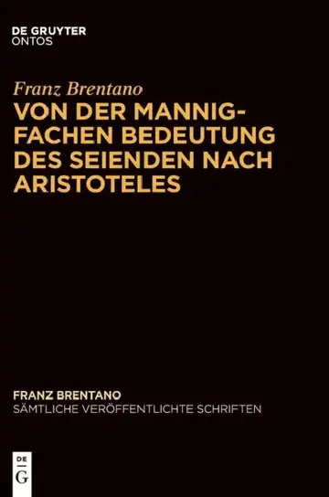 Cover of Von Der Mannigfachen Bedeutung Des Seienden Nach Aristoteles