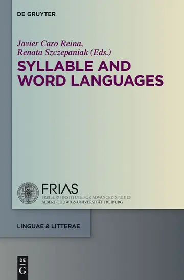 Cover of Syllable and Word Languages