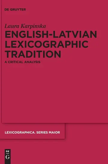 Cover of English-Latvian Lexicographic Tradition