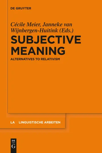 Cover of Subjective Meaning