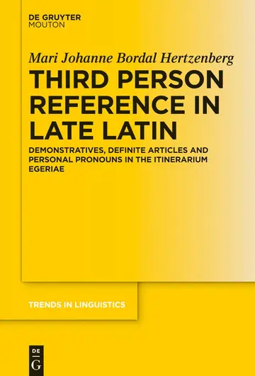 Cover of Third Person Reference in Late Latin