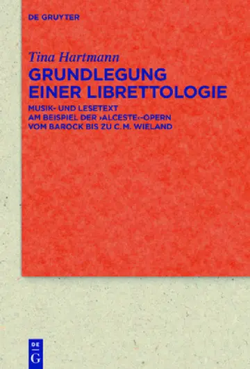 Cover of Grundlegung Einer Librettologie