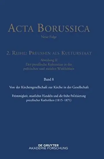 Cover of Von Der Kirchengesellschaft Zur Kirche in Der Gesellschaft
