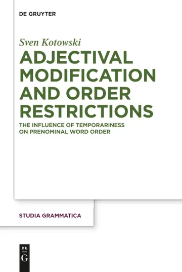 Cover of Adjectival Modification and Order Restrictions