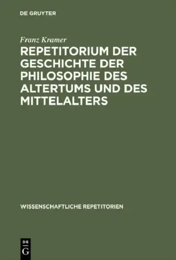 Cover of Repetitorium Der Geschichte Der Philosophie Des Altertums Und Des Mittelalters