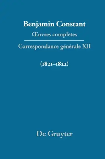 Cover of Correspondance Générale 1821-1822