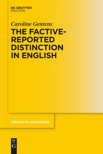 Cover of The Factive-reported Distinction in English