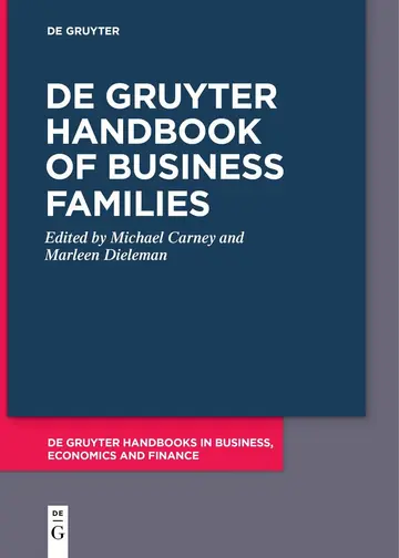 Cover of De Gruyter Handbook of Business Families