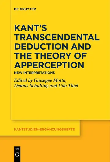Cover of Kant's Transcendental Deduction and the Theory of Apperception