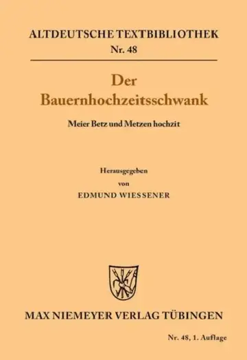 Cover of Der Bauernhochzeitsschwank