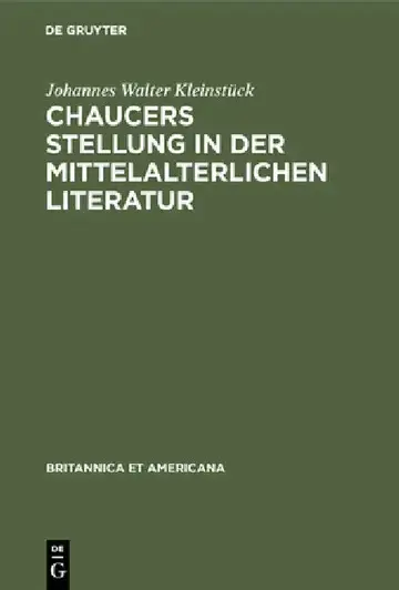 Cover of Chaucers Stellung in der Mittelalterlichen Literatur