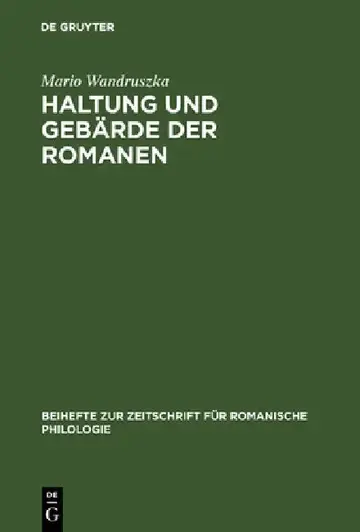 Cover of Haltung und Gebärde der Romanen