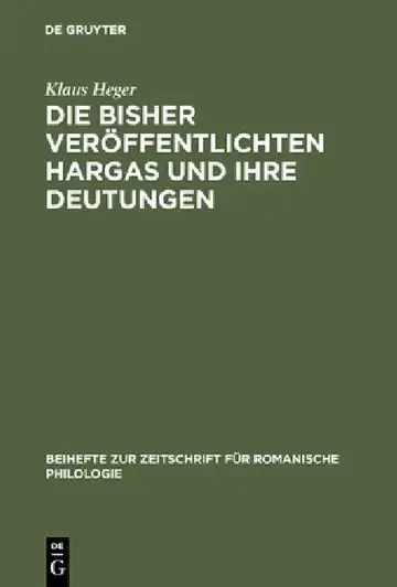 Cover of Die bisher veröffentlichten Hargas und ihre Deutungen