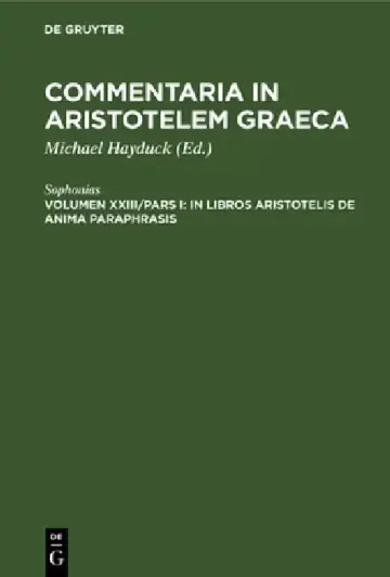 Cover of In libros Aristotelis De Anima paraphrasis