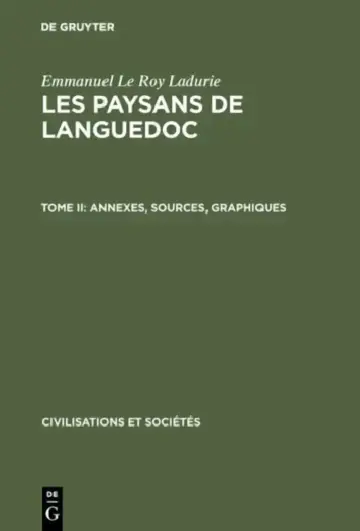 Cover of Les paysans de Languedoc, Tome II, Annexes, sources, graphiques