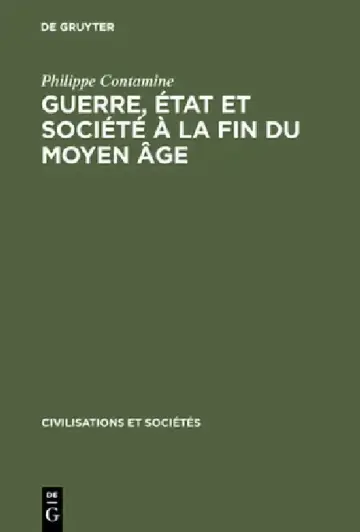 Cover of Guerre, état et société à la fin du moyen âge