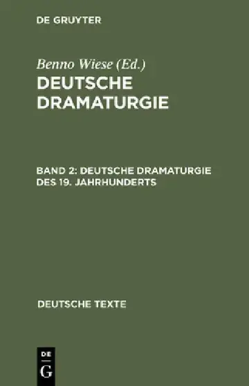 Cover of Deutsche Dramaturgie, Band 2, Deutsche Dramaturgie des 19. Jahrhunderts