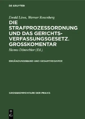 Cover of Ergänzungsband und Gesamtregister